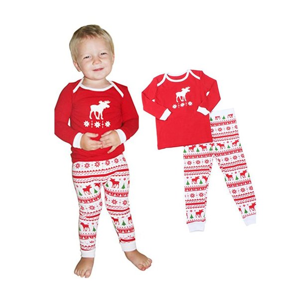 COPY - Matching Red White Reindeer Winter Christmas Family Pajamas PJs Men Wome… - Picture 10 of 16